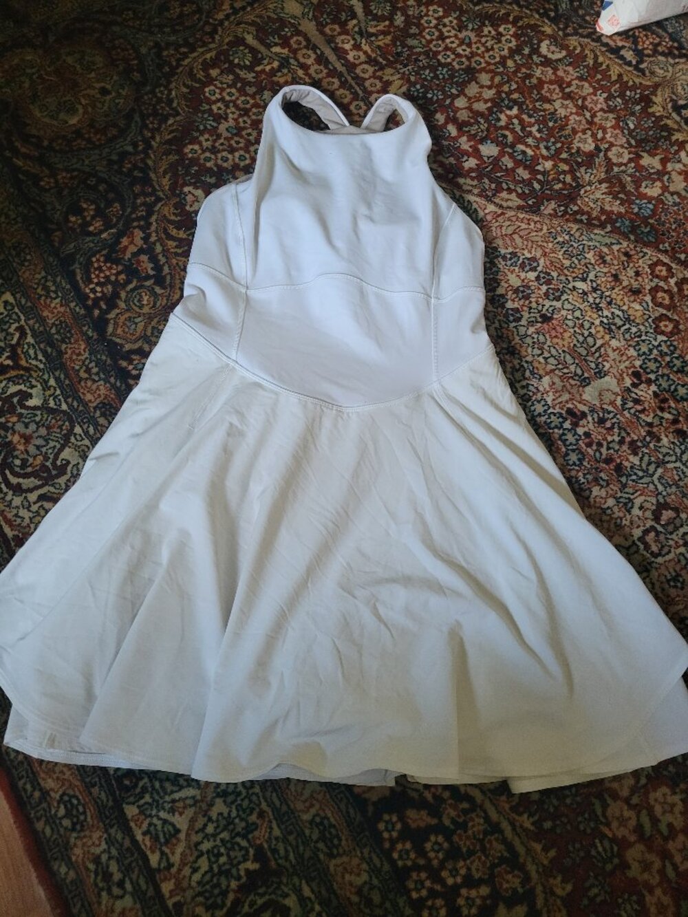 Lululemon White Tennis Dress Size 8 With Shorts incorporated